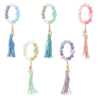 Silicone Beads Keychain KEYC-YW00193-01-1
