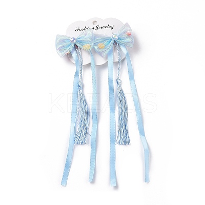 Bowknot Long Ribbon Alligator Hair Clip LS-PHAR-D013-03D-1