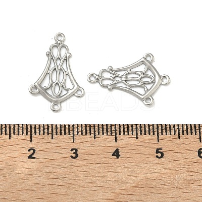 Non-Tarnish 304 Stainless Steel Hollow Flower Chandelier Component Links X-STAS-R083-25-1