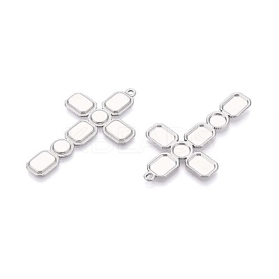 304 Stainless Steel Religion Cross Big Pendants STAS-T067-41P-1