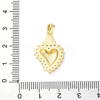 Brass Micro Pave Clear Cubic Zirconia Pendants KK-S510-31G-05-1