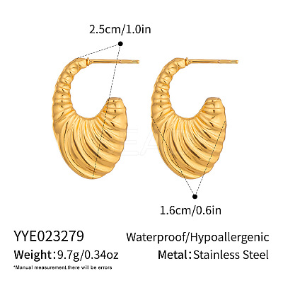 Geometric 304 Stainless Steel Stud Earrings for Women YH9196-1