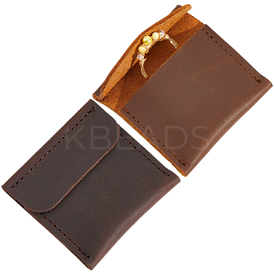 2Pcs 2 Colors Rectangle PU Leather Ring Bags ABAG-CL0001-20-1