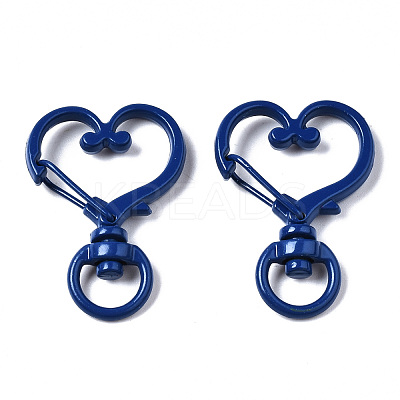 Spray Painted Eco-Friendly Alloy Swivel Snap Hooks Clasps X-PALLOY-T080-17-NR-1