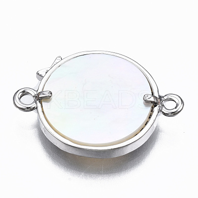 Brass Micro Pave Clear Cubic Zirconia Link Connectors ZIRC-S067-036P-NR-1