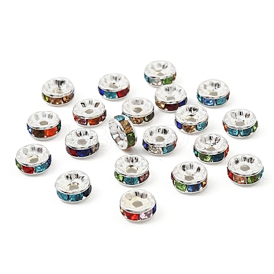 Brass Grade A Rhinestone Spacer Beads RB-A014-Z8mm-37S-1