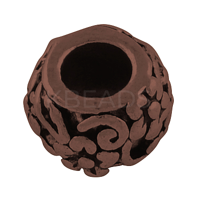 Tibetan Style Large Hole European Rondelle Beads MPDL-M045-01R-FF-1