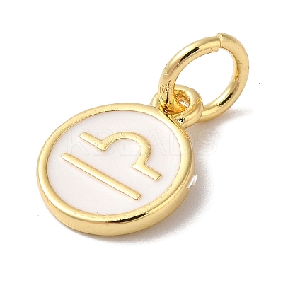 Real 18K Gold Plated Brass Enamel Charms KK-L216-001G-K02-1