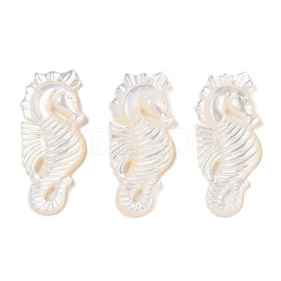 Natural White Shell Carved Pendants SSHEL-C012-05-1