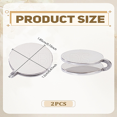 2Pcs Stainless Steel Clip-on Earrings EJEW-LP0007-046P-1
