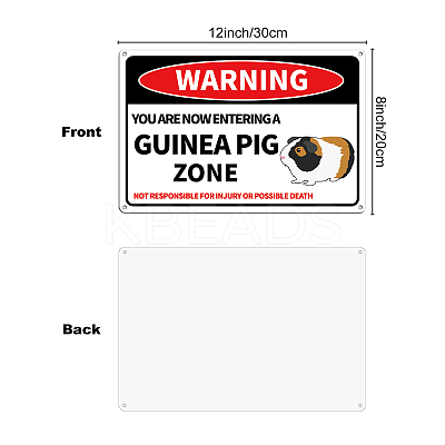UV Protected & Waterproof Aluminum Warning Signs AJEW-WH0111-K32-1