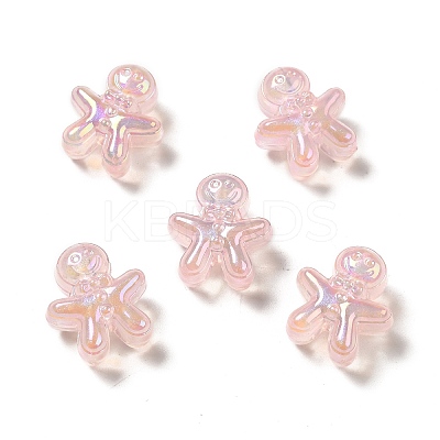 UV Plating Rainbow Iridescent Acrylic Beads PACR-M002-11D-1