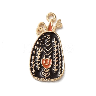 Thanksgiving Day Golden Tone Alloy Enamel Pendants ENAM-M002-01O-G-1