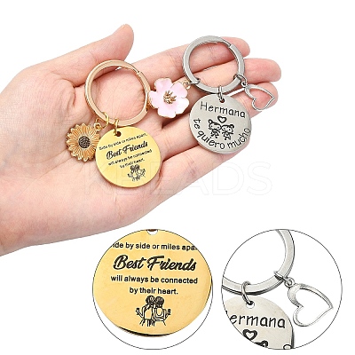 Alloy Enamel & 304 Stainless Steel Keychain KEYC-YW00094-01-1