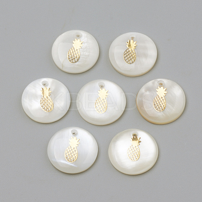 Freshwater Shell Pendants X-SHEL-Q010-009G-1