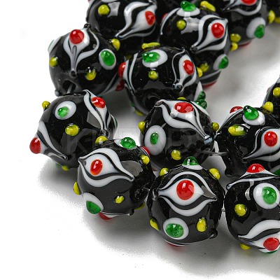 Handmade Lampwork Beads Strands LAMP-N025-05F-1