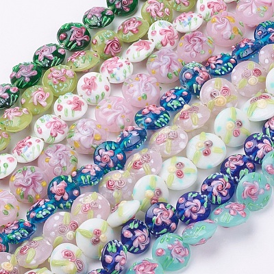Handmade Bumpy Lampwork Beads Strands LAMP-K027-06-1