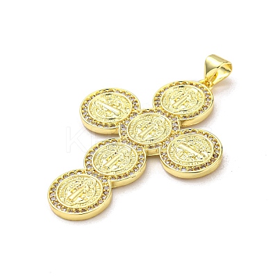 Brass with Cubic Zirconia Pendants FIND-Z023-08F-1