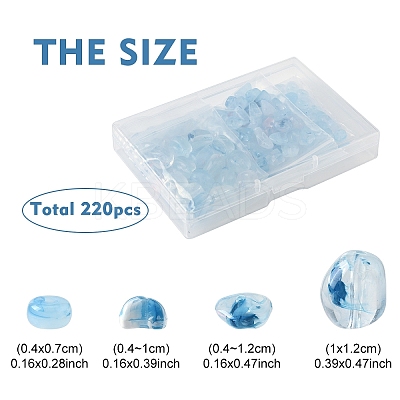 4 Bags 4 Styles Transparent Acrylic Beads OACR-YW0003-39-1