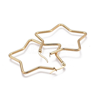 201 Stainless Steel Hoop Earrings LS-EJEW-A052-28B-1