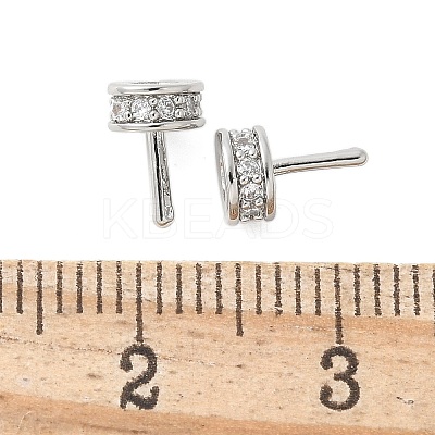 Brass Micro Pave Cubic Zirconia Peg Bails KK-U056-54P-1