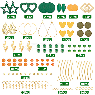 DIY Wooden Dangle Earring Making Kits DIY-SC0016-77-1