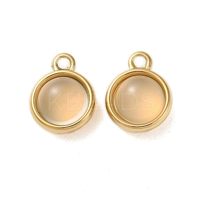 Opalite Half Round Charms STAS-L022-397C-G-1