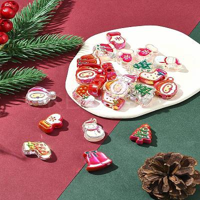 24Pcs 12 Styles UV Plating Acrylic Beads FIND-FS0002-65-1
