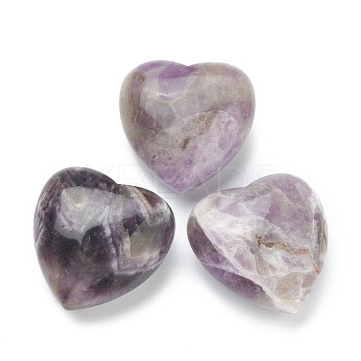 Natural Amethyst Heart Love Stone G-J391-02E-1