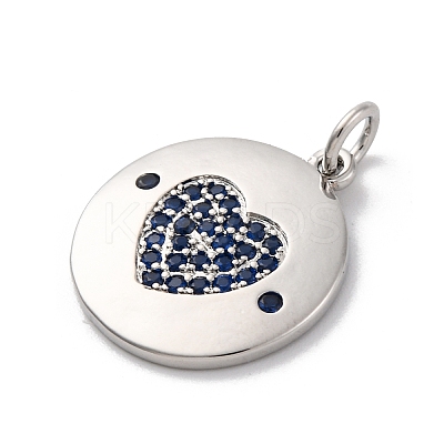 Brass Micro Pave Cubic Zirconia Pendants KK-U033-11P-02-1