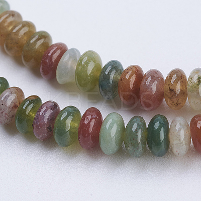 Natural Indian Agate Beads Strands G-P354-14B-4x2mm-1