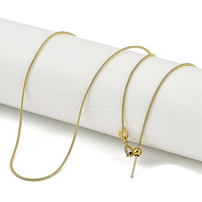 201 Stainless Steel Round Snake Chain Necklaces NJEW-H042-04G-01-1