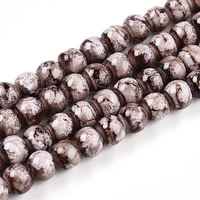 Baking Paint Glass Beads Strands DGLA-N003-6mm-A05-1