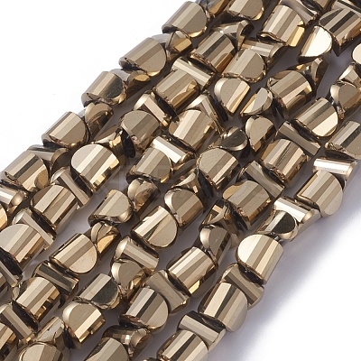 Electroplate Glass Beads Strands EGLA-L023B-FP01-1