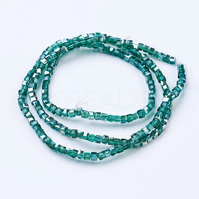 Electroplate Glass Beads Strands EGLA-F121-HR-A01-1