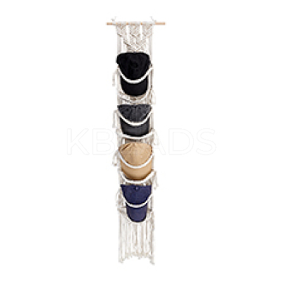 1Pc Cotton with Wood Wall Hat Hanger ODIS-PH0001-77-1