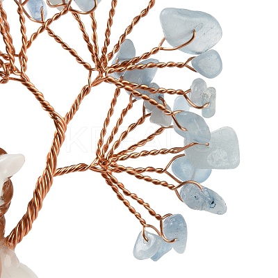 Natural Aquamarine Chips Tree of Life Decorations DJEW-A017-01Q-1
