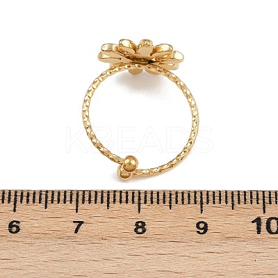 304 Stainless Steel Enamel Open Cuff Rings for Women LS-RJEW-K303-09G-1