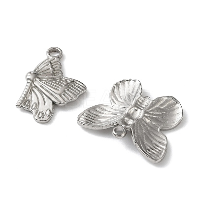 10Pcs 304 Stainless Steel Pendants STAS-P426-02P-1