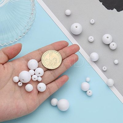 340Pcs Opaque Acrylic Beads MACR-CA0001-36-1