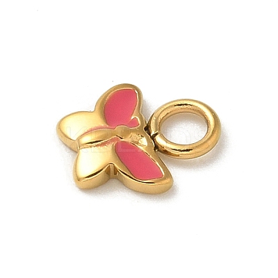 Ion Plating(IP) 304 Stainless Steel Enamel Charms STAS-G351-01G-03-1