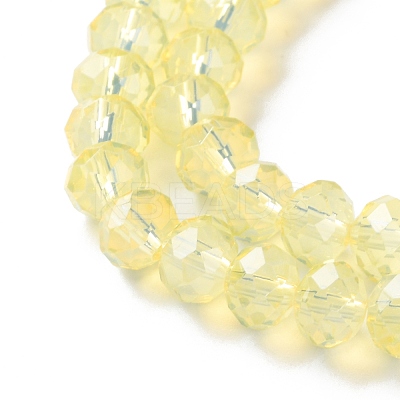 Baking Paint Transparent Glass Beads Strands DGLA-A034-J8MM-D06-1