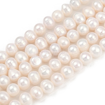 Natural Cultured Freshwater Pearl Beads Strands PEAR-I007-07X-09A-1