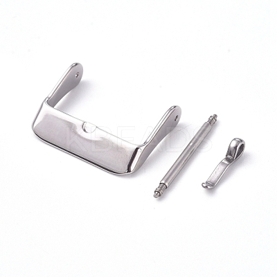 316L Stainless Steel Watch Band Clasps STAS-WH0016-01B-P-1