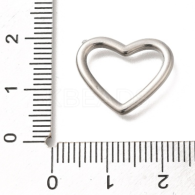 304 Stainless Steel Heart Linking Rings STAS-I321-73P-1