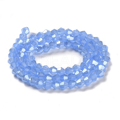 Imitation Jade Electroplate Glass Beads Strands LS-GLAA-F029-J4mm-C04-1