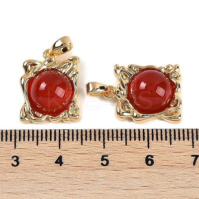 Natural Carnelian(Dyed & Heated) Pendants KK-P283-52G-1