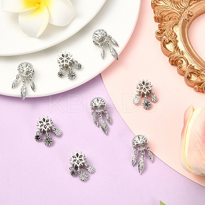 4Pcs 2 Styles Alloy European Beads FIND-YW0009-98-1