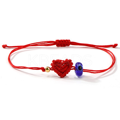 Lampwork Bead Braided Bead Bracelets JB7932-6-1
