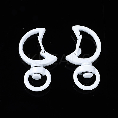 Spray Painted Eco-Friendly Alloy Swivel Snap Hooks Clasps PALLOY-T080-13M-NR-1